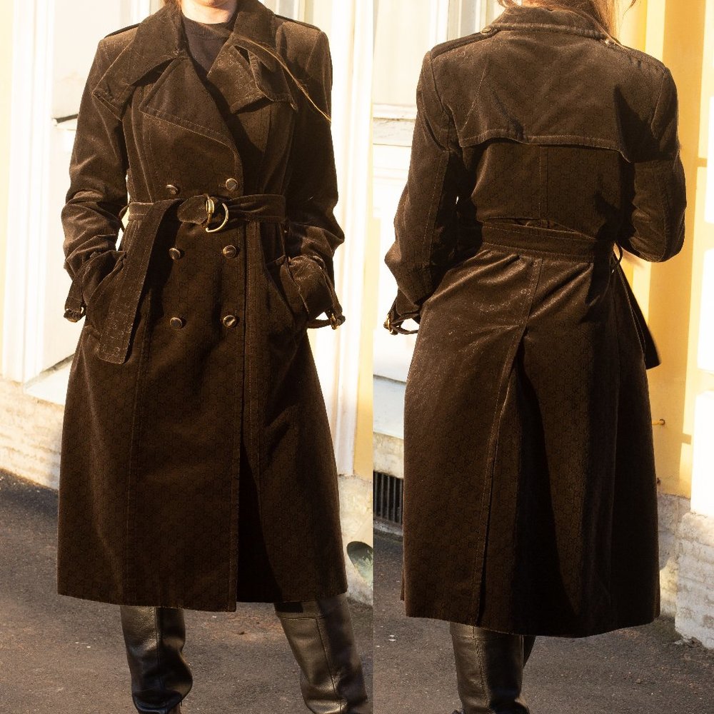 Ultimate Gucci Velvet Womans Trench Coat